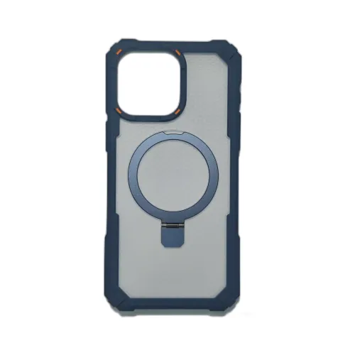 جراب MOMO019 الشفاف بمسند خلفي لايفون 15 برو ماكس - MOMO019 Clear Kickstand Case for iPhone 15 Pro Max