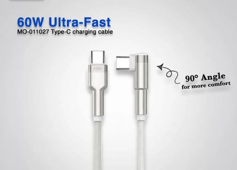 كابل MOMO USB-C إلى USB-C 60W - 011027