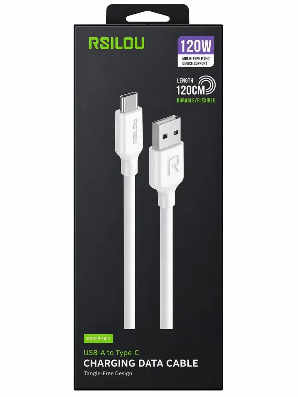كابل Rsilou USB-A إلى Type-C 1.2 متر R2029