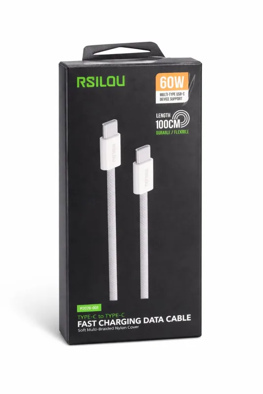 كابل Rsilou USB-C إلى USB-C PD R2028