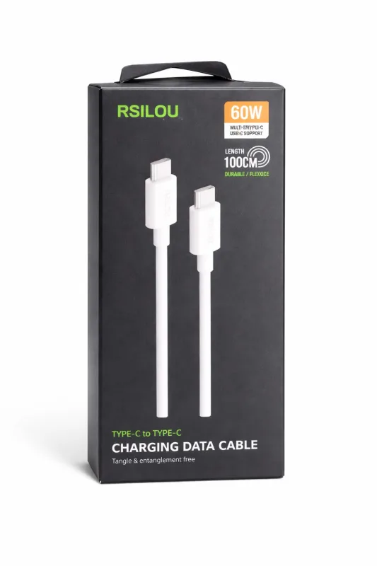 كابل Rsilou USB-C إلى USB-C 65W R2020