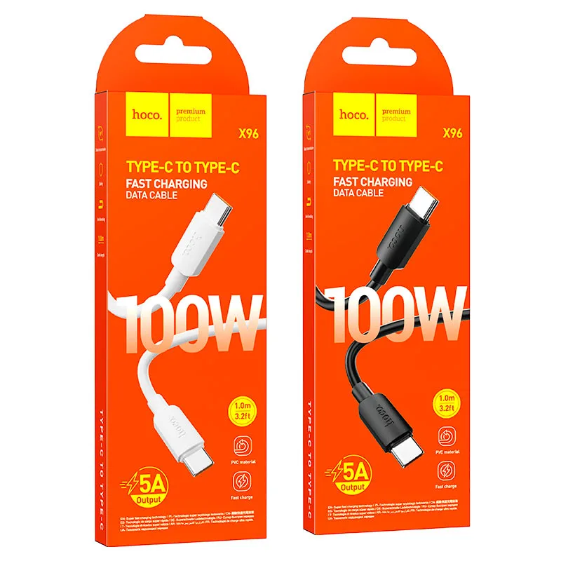 كابل Hoco X96 USB-C إلى USB-C 100W