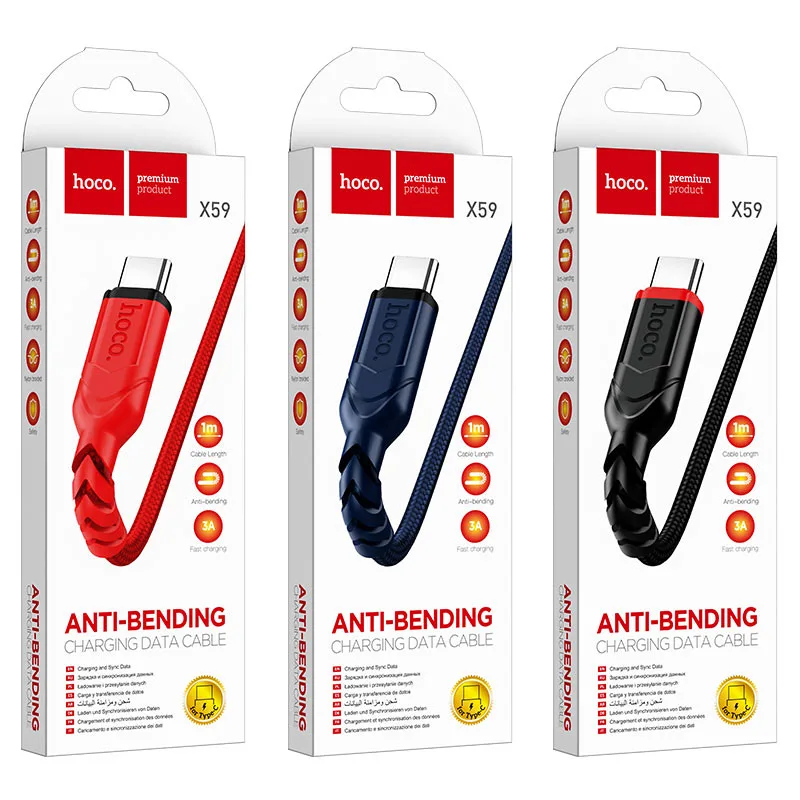 كابل Hoco X59 USB-C إلى USB-C 60W بطول 2 متر - مراجعة كاملة — المواصفات والمميزات