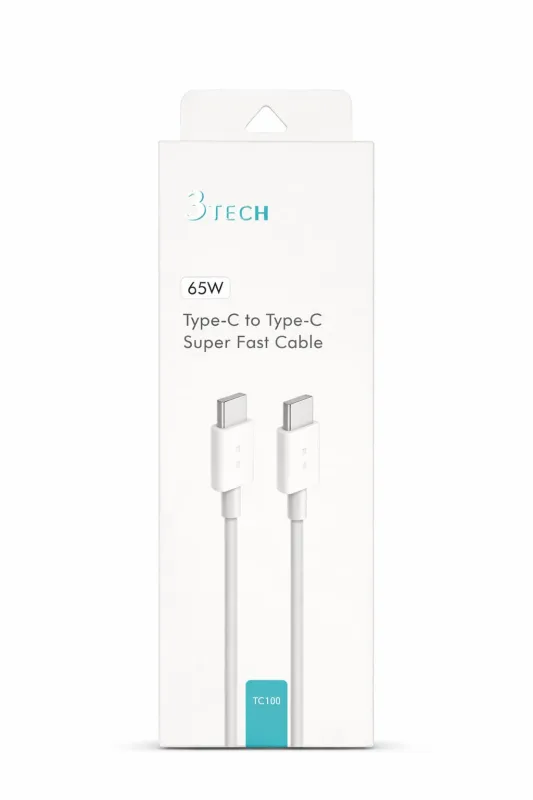 كابل 3Tech USB-C إلى USB-C 65W TC-100