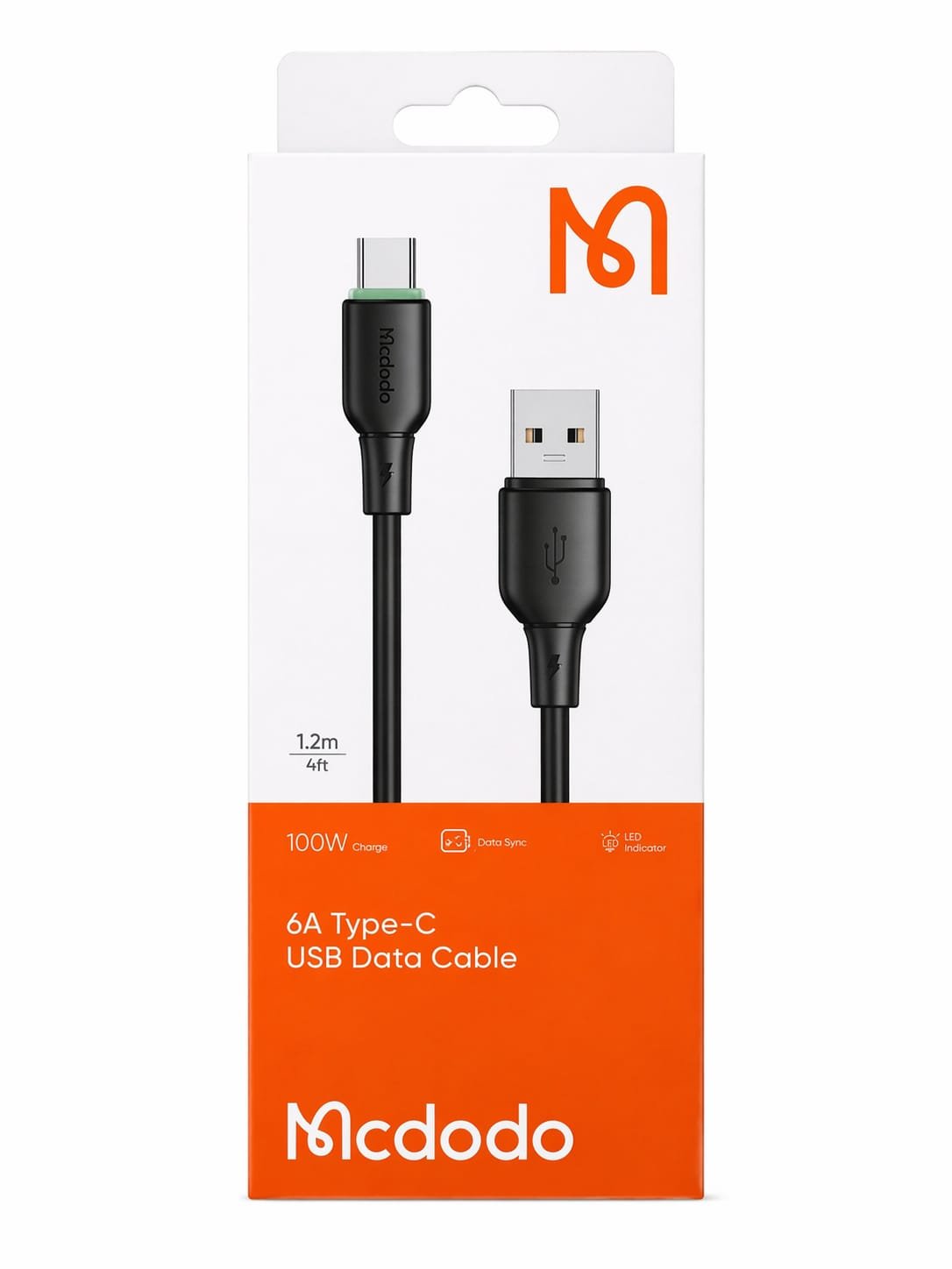 كابل Mcdodo USB-C 6A بقوة 100W بشحن سريع