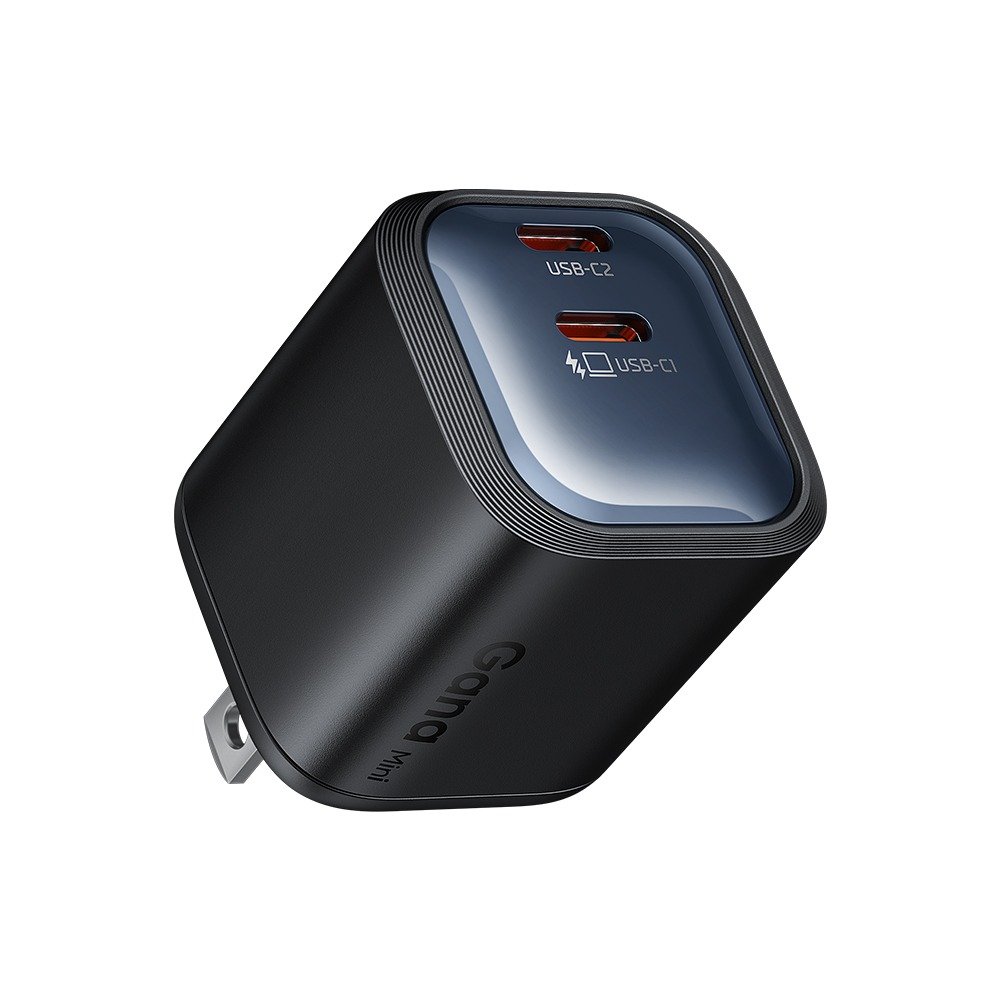 شاحن GaN بقوة 45W بمنفذين USB-C