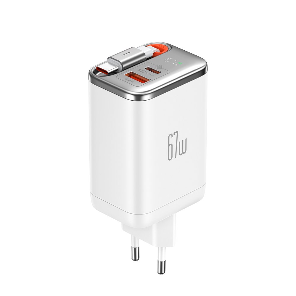 شاحن GaN بقوة 65W + كابل USB-C